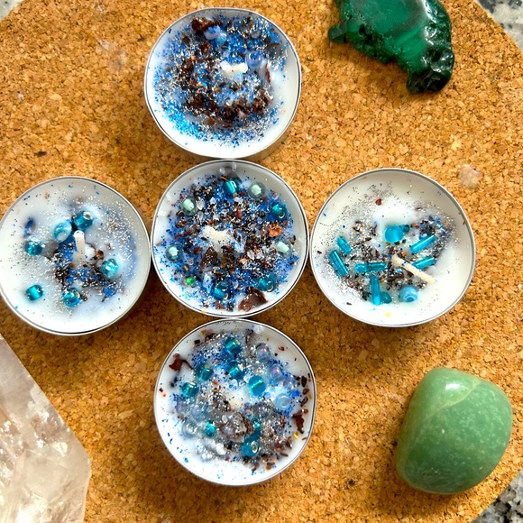 Mermaid Manifestation Candles - Set of 5 - Picture 4 of 4